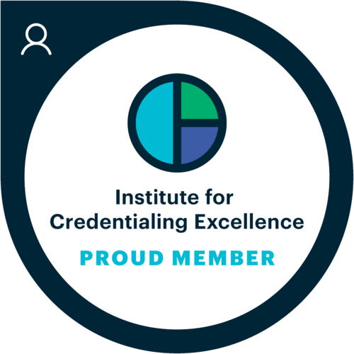 Institute for Credentialing Excellence Proud Member Institute for Credentialing Excellence Proud Member